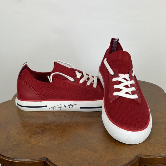 Tommy Hilfiger Other - Tommy Hilfiger Red White Outsole Sneakers Tennis Shoes Men 11 Gessie NIB